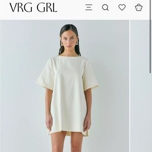 SUKI DENIM MINI DRESS CREAM
